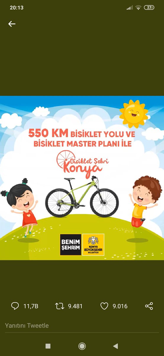 KalayciMuhammed's tweet photo. @DijitalKonya #Bisikletsehrikonya https://t.co/bbcsCcDL0H