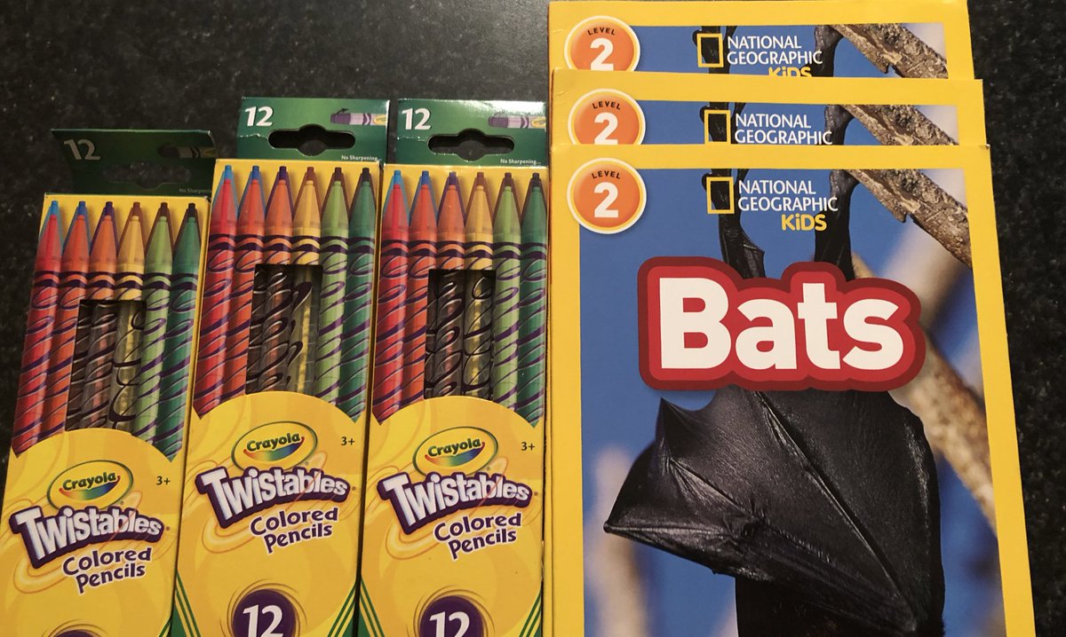nplace1's tweet image. Omg! 🎉🎉🎉 thank you @classtag for helping me clear my list!!! 🎓My students will love the 🦇📘bat books and cool ✏️ pencils!!! Thank you for helping teachers 👋😄.     🎉🎉#clearthelist!!! #teachertwitter 🎉🎉🎉@ClearTheListorg 🎉🎉