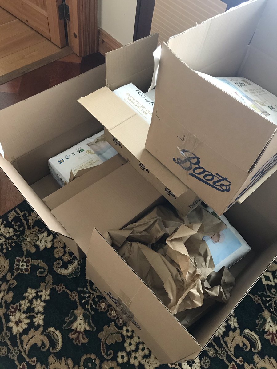 Ampudi's tweet photo. @BootsUK please reassess your delivery packaging policy. This is a lot of packaging I’ve received for 5 average sized items. https://t.co/JO6ia9vOc9