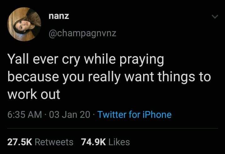 JonieAggabao's tweet photo. You cried and prayed for it jonie right?😢😭
Jonie, pleaseee https://t.co/ISUOLv9ToG