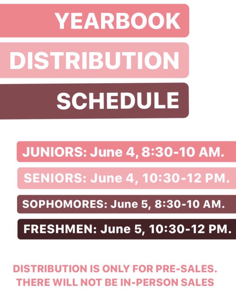 Bears! Don’t forget to come pick up your yearbooks TOMORROW and FRIDAY!! We can’t wait to see you!💙🐻📔