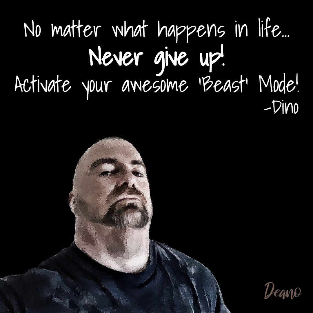 A little motivational artwork for my friend Dino <a href="/Dean_th_Machine/">⚡️💥UNSTOPPABLE DÍNO💥⚡️</a>. His dedication, enthusiasm and love for life is truly infectious! A true Warrior!
.
.
#art #digitalart #dino #beastmode #fitness #wellbeing #madewithwacom #autodesksketchbook #artbydean #digiluxeu