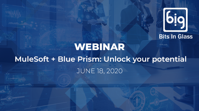 BitsInGlass's tweet photo. Want to learn how RPA can elevate your integration strategy? Register for our upcoming webinar, 'MuleSoft + Blue Prism: Unlock your potential' on June 18th: https://t.co/mAXWQk0E0Y

#RPA #integration #MuleSoft #API https://t.co/oZC9UxqGbg