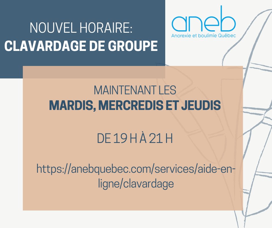 Do not miss our session in English tonight! We are talking about #ACCEPTANCE with Hanieh Toihidi. 💜🗣

Come join us TONIGHT, June 3rd, from 7 pm - 9pm ⬇️

anebquebec.com/en/services/ai…
