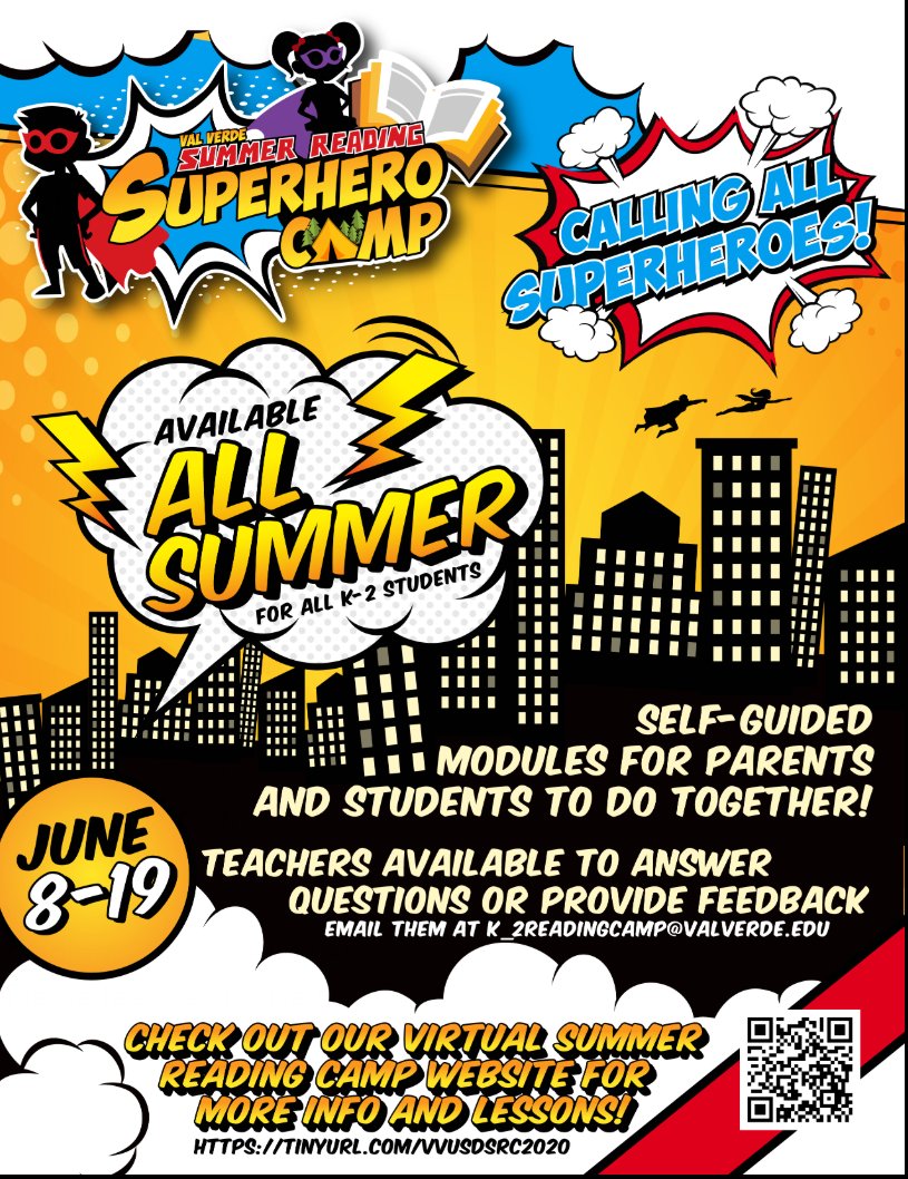 ValVerdeE_VVUSD's tweet photo. #Thunderbirds will SOAR at our Virtual Summer Reading Camp! Join us June 8th! @ValVerdeUSD #readby3 https://t.co/oCyvBBkv5G
