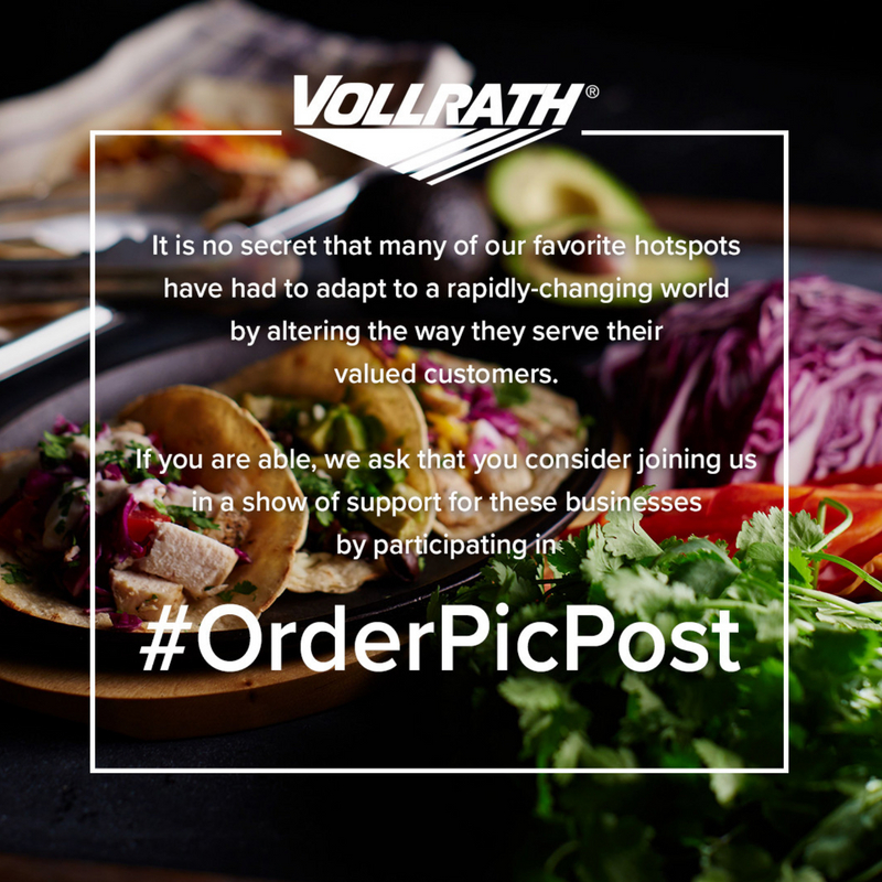 TRfoodservice's tweet photo. In these hard times, we join @vollrathco and encourage patrons to order food from local restaurants. Then take a picture of your order and share with #OrderPicPost. Help us support local businesses!
#OrderPicPost #tomreddittfoodservice https://t.co/7DomEdgUUg