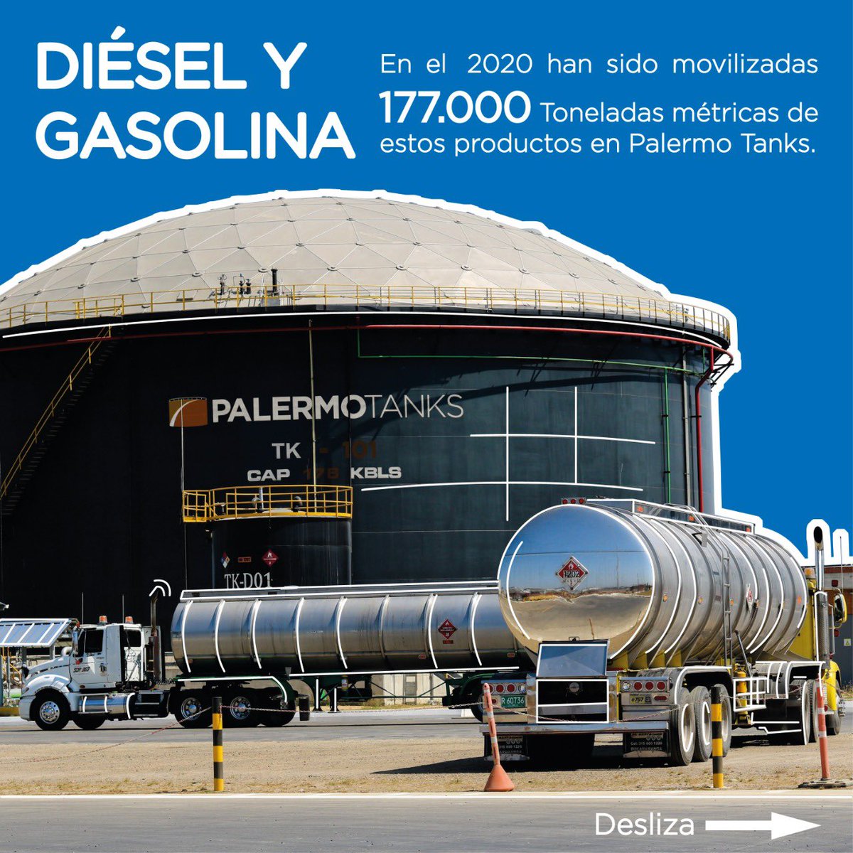 Coremarcsp's tweet image. ¡Somos parte importante en la cadena de transporte!. Gracias a la movilización de Diésel y Gasolina, los vehículos pueden continuar su logística para abastecernos de alimentos e insumos sanitarios durante la contingencia actual del país. #palermotanks #coremar