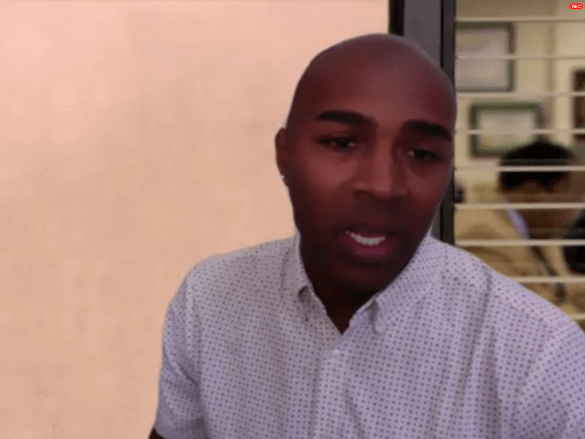 tonyvincent's tweet photo. 👏 I spent the last hour listening to @k_shelton. He is so good at explaining things. If you're looking for a conference or workshop speaker, I recommend @k_shelton. His message is one everyone should hear.

(And, he's got the best Zoom backdrop.) https://t.co/iu4j88HE6o