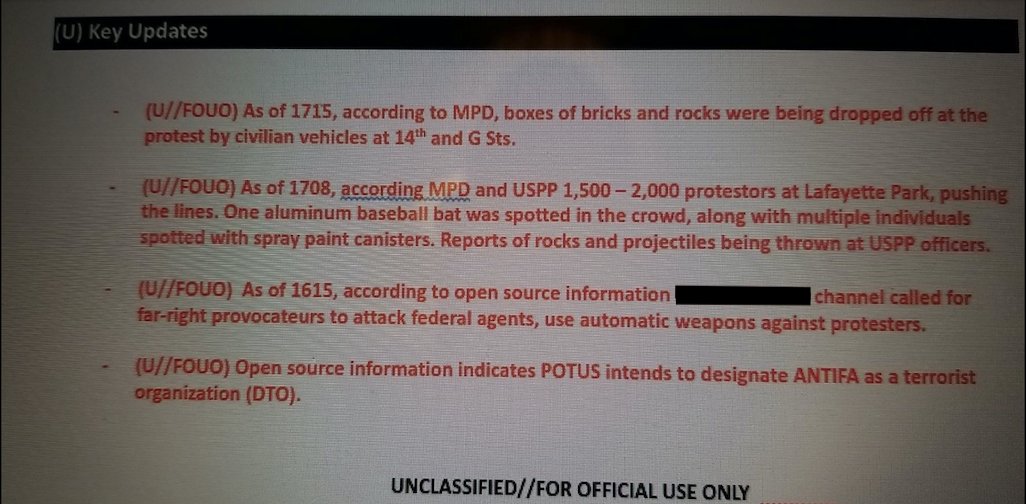  Informes internos del FBI mostrarían que no hay pruebas de la implicación de los grupos Antifa en la violencia señalada por Trump el día 31 de mayo, cuando anunció su designación como organización terrorista. Via  @thenation