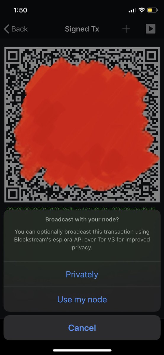 mikeinspace's tweet image. Gotta say, this is pretty neat. Signed transaction in @FullyNoded broadcast directly from my @start9labs fullnode. I’m feeling all tingly in my left arm.