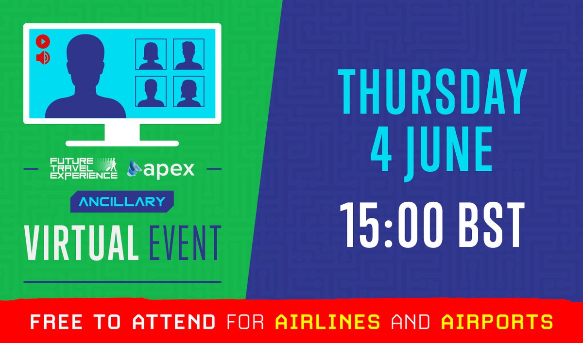 APEX (@theapexassoc) on Twitter photo Airlines need to optimize their commercial performance now! Join hundreds of industry peers tomorrow for the <a href="/FutureTravelX/">Future Travel</a> APEX Ancillary Virtual Event to hear pitches from several exciting ancillary vendors as well as C-level perspectives >>> futuretravelexperience.com/virtual-events… Airlines need to optimize their commercial performance now! Join hundreds of industry peers tomorrow for the <a href="/FutureTravelX/">Future Travel</a> APEX Ancillary Virtual Event to hear pitches from several exciting ancillary vendors as well as C-level perspectives >>> futuretravelexperience.com/virtual-events…