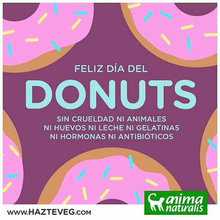HazteVeg's tweet photo. Hoy es un día redondo, ¡es el #DiaDelDonut ! 🍩💚
 😋 ¿Cuáles son tus donuts preferidos? ¿chocolate, azúcar, relleno?

🍩 ¡Te dejamos unas deliciosas #recetas para que disfrutes este día!

👨🏻‍🍳 RECETAS: https://t.co/0UmnRtnccS  #HazteVeg #VeganDonut #CueltyFree #DairyFree https://t.co/v43fhMbQLg