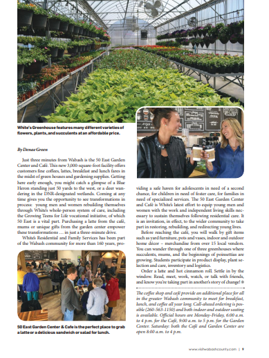ShaneWhybrew's tweet photo. Great article featuring 50 East Garden Center and Cafe @WhitesKids in @VisitWabashCo 's Visitor Guide . . . Check it out https://t.co/ZRdGlcQMgp keep up the great work @GrowWabashCo https://t.co/jkLl3PXkj5