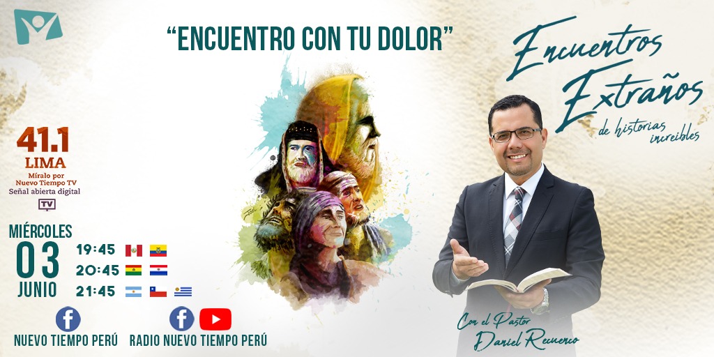 NuevoTiempoPeru's tweet photo. [#Estreno] Hoy a las 19:45 hrs empezaremos a descubrir la vida de diez personajes que experimentaron maravillosos #Encuentros Extraños que cambiaron sus vidas. ¿Te lo vas a perder? https://t.co/ftG5gdZsbk