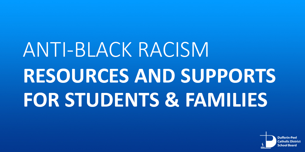 DPCDSB recognizes that it's necessary for all members of society to actively engage in addressing anti-Black racism.

See our Community Information Bulletin with resources and supports for students &amp; families that are available online and in the community: ow.ly/xYxZ50zYfBf
