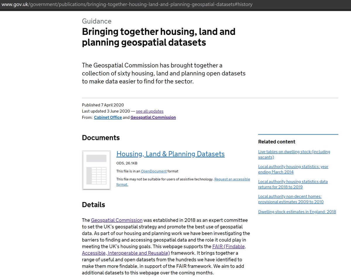 steven4320555's tweet image. New update of the Guidance on &amp;lt;Bringing together housing, land and planning geospatial datasets&amp;gt;

gov.uk/government/pub…

A list of 355 datasets, with information on data owner, licence the links. #DataDiscoverability #FAIR #Geo6 

&amp;lt;Housing, Land &amp;amp; Planning Datasets&amp;gt;