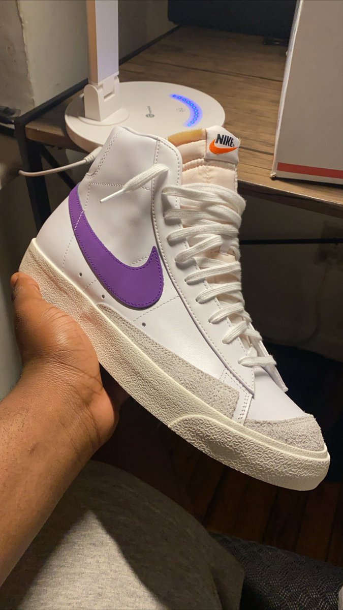 purple nike blazer