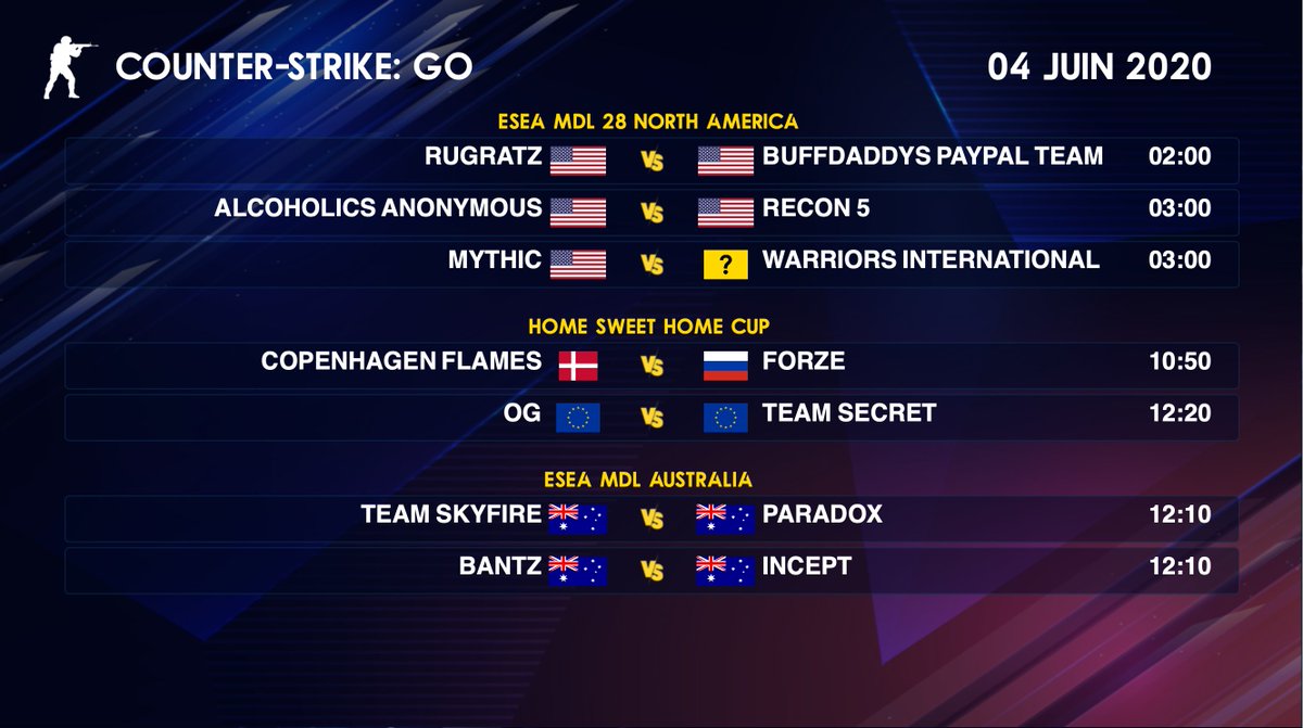 IMP_CSGO's tweet photo. Programme CS:GO du 04 juin 2020👇 https://t.co/6ojdPUUdqJ
