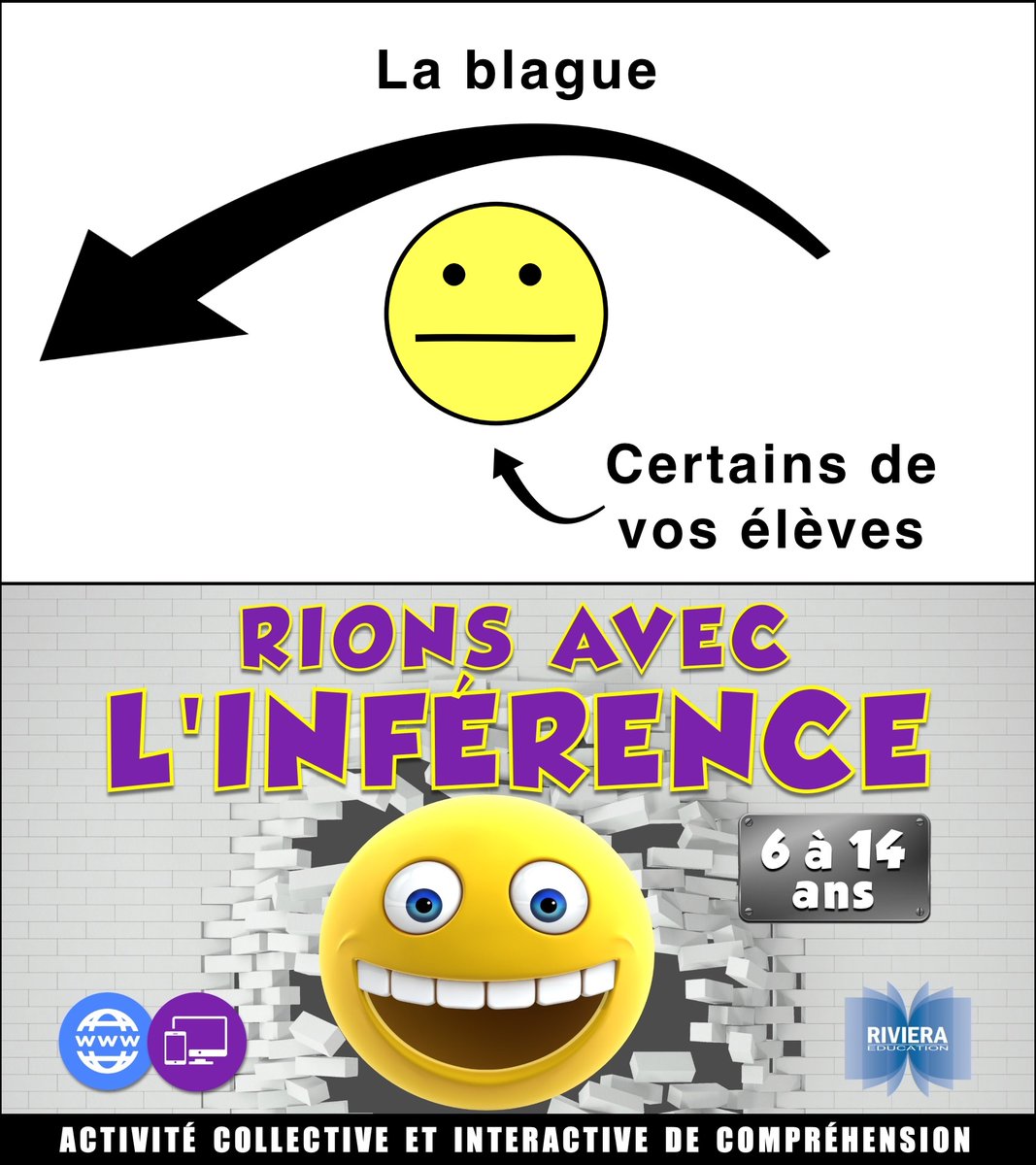 RivieraEduc's tweet photo. Enseigner les stratégies de compréhension avec les blagues! #inference #eduqc #eduon #edunb  #edteq https://t.co/BBnavpLZcH https://t.co/koLdPZD2zG