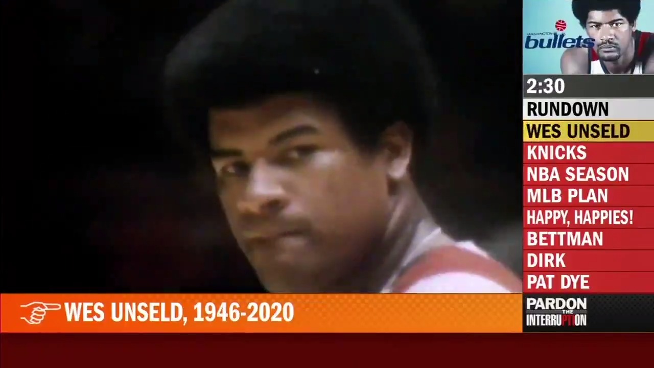 Happy birthday in heaven Wes Unseld.  