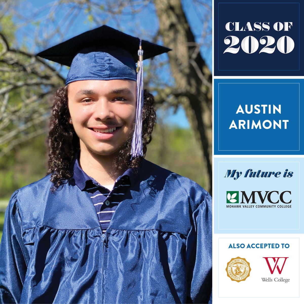 🌟 Congratulations, #Classof2020 Scholar, Austin Arimont! 🌟
.
.
❤️🤍💙Austin will attend <a href="/MVCC_UticaRome/">MVCC Mohawk Valley</a>, and was also accepted to @HerkimerCollege &amp; @wellscollege Many Atoms ONE Family. #UASCS #UASAtoms #StayingConnected  <a href="/nycharterassoc/">New York Charter Schools Association</a> <a href="/CharterEmpire/">Empire Charter Consultants</a>