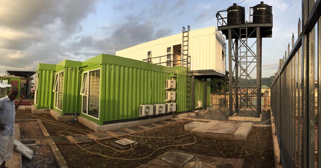 Rear view .. interlocking works and branding