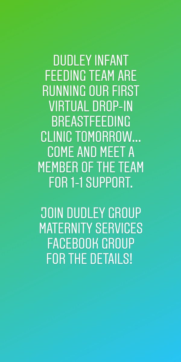 DgftInfant's tweet photo. The infant feeding team are running our first virtual drop-in Breastfeeding Clinic tomorrow between 11am-12pm.
#bfsupport #ibclc #virtualclinic
@DudleyMaternity @dudleybuddies @NeonatalOf @DudleyGroupNHS https://t.co/JmgstlYoW4