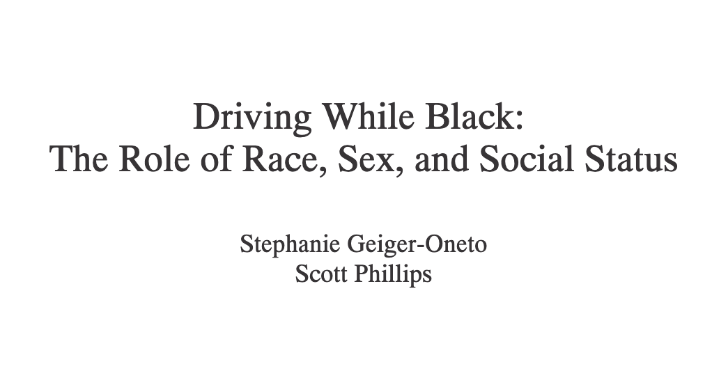 21/ "The police tend to concentrate on factors that have little to do with the presence of drugs in a car. Most importantly, the police focus on African American men and Hispanic men despite the fact that white men, and even white women, are more apt to have drugs in the car."