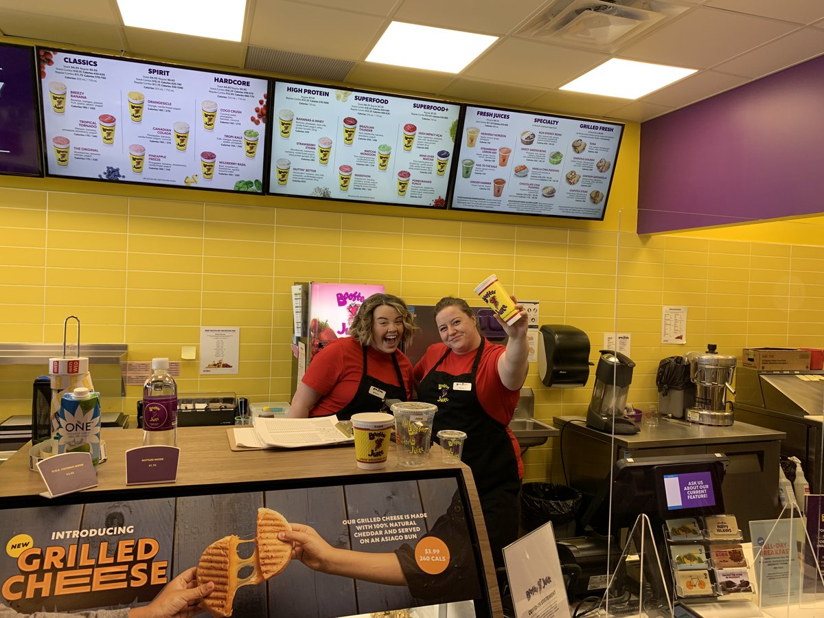 boosterjuice's tweet image. Cheers to our staff participating in #RedShirtDay for National #AccessAbilty Week (NAAW) across Canada. From coast to coast, the Booster Juice team is showing our support for individuals and families living with disabilities by wearing red! 😍 #EasterSealsCanada