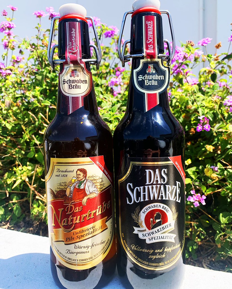 WWBeer's tweet image. recent arrival: Schwaben Brau, brewed since 1878 in Stuttgart Germany.  Unfiltered Pils and Schwarzbier black lager available in swingtop bottles and kegs. 

#germanbeer #schwarzbier #schwabenbrau #stuttgart