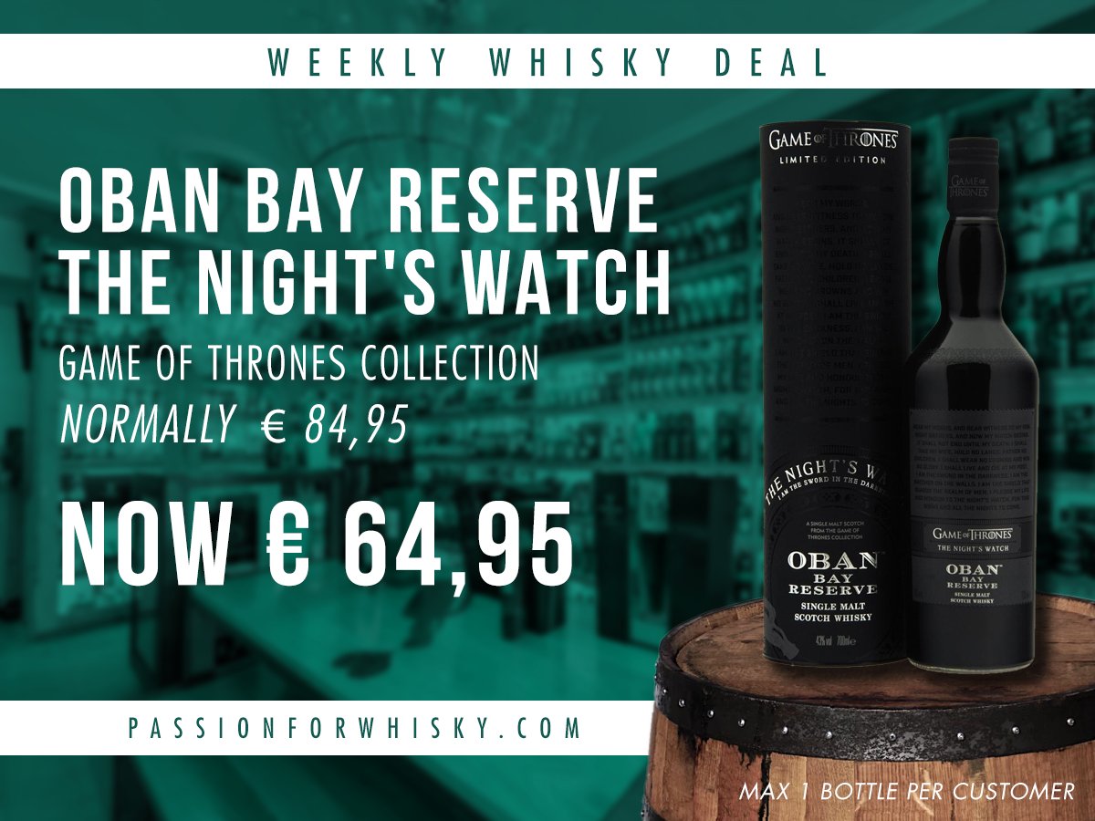 🔱 Weekly Whisky Deal - Oban Game of Thrones now € 20,- discount - mailchi.mp/passionforwhis…