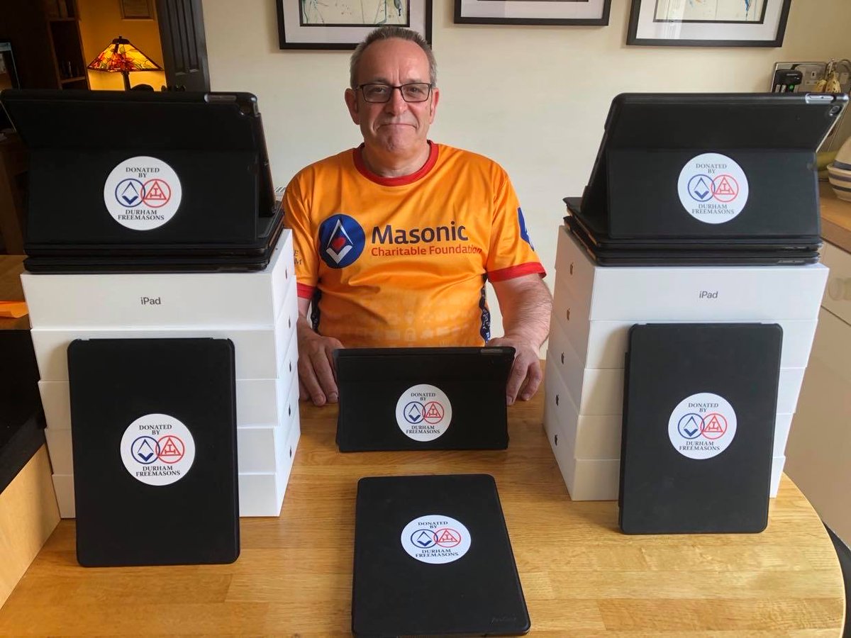 Making a difference - 10 iPads to Care Homes Following the recent success of providing fifty Samsung tablets to hospitals, Durham Freemasons have gone further, by providing a first batch of ten iPads to care homes.
#Durhamfreemasons #DurhamBenevolence