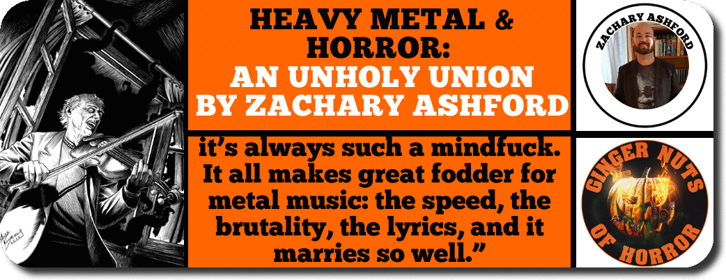 MetalBlade's tweet photo. "It all makes great fodder for metal music: the speed, the brutality, the lyrics, and it marries so well.β
#GingerNutsofHorror showcases the holy union between heavy metal and horror; featuring pieces on @bdmmetal and @Revocation!
π°: https://t.co/FrcPCLk67D https://t.co/MsubNOa2CF
