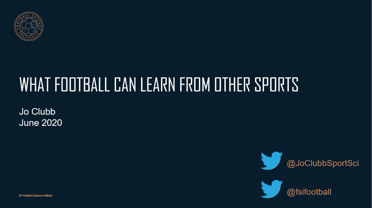 JoClubbSportSci's tweet image. Honoured to be a part of the @fsifootball conference today! As always standing on the shoulder of giants - slides inspired by @StuartMcMillan1 @Shanemalone01 @IUCoachJosse @jb_morin @lahti_johan @DeanLittle @ContextIsKing9 among others #fsiconference