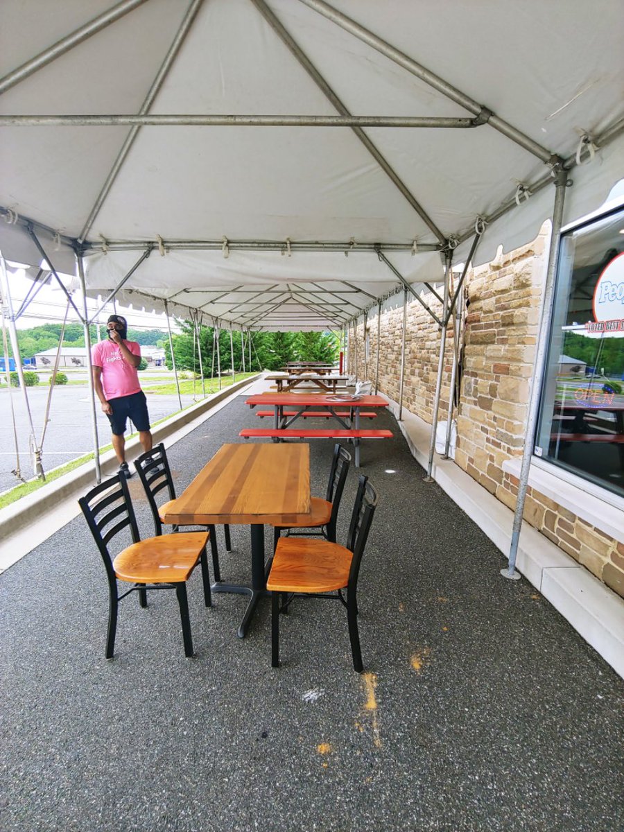 ChapsPitBeef's tweet photo. Have you been to #ChapsAberdeen's Outdoor Seating Area yet? Stop on by! They have plenty of tables ready and 6-feet apart! Enjoy a mouth-watering #PitBeef sandwich in the fresh air while getting your #SocialDistancing on! https://t.co/L3BcIBy5GM