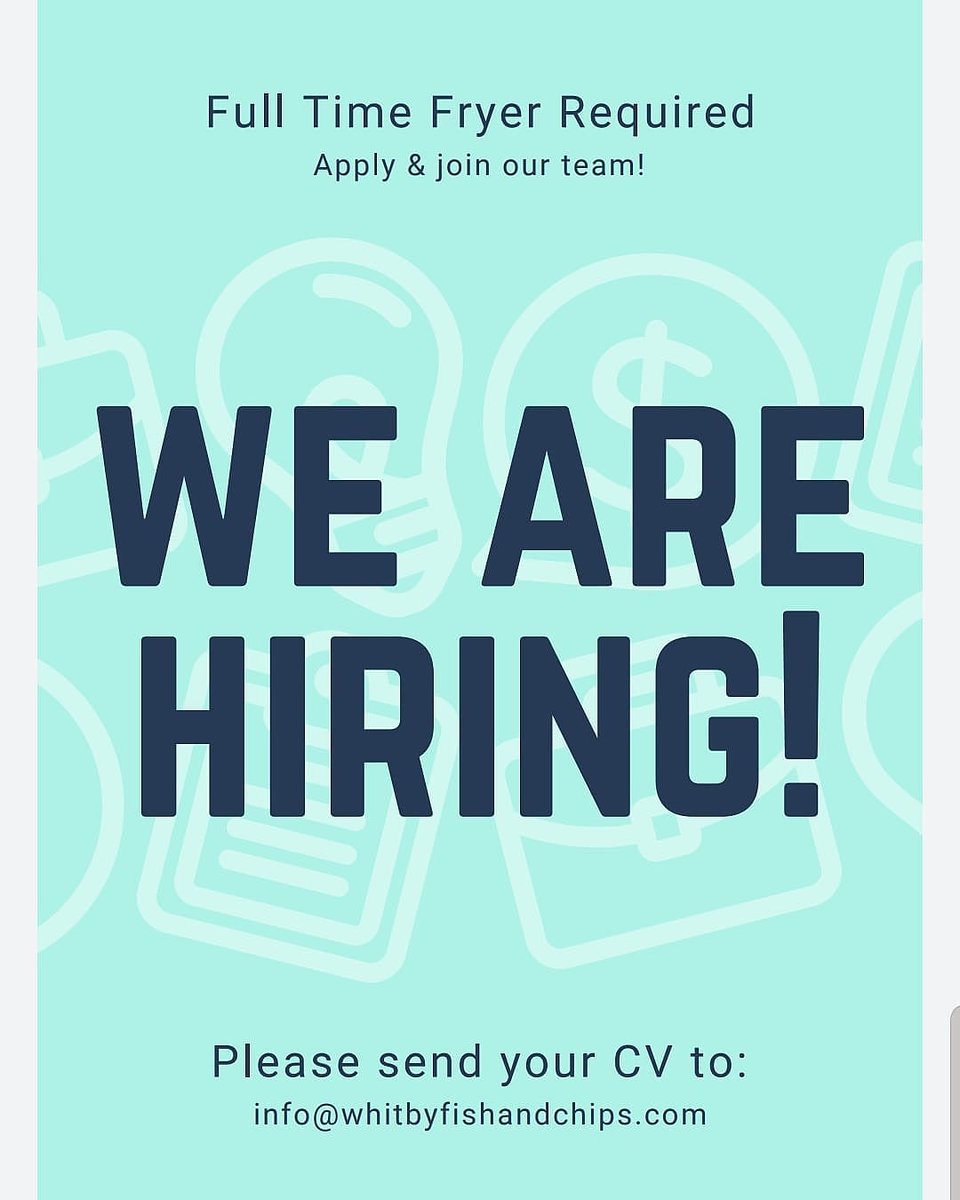 We are looking for an experienced, full time frier! The successful candidate will be an organised, reliable person who can manage a small team when required.  Experience working in a busy environment is preferable. 
Applications should be sent to info@whitbyfishandchips.com