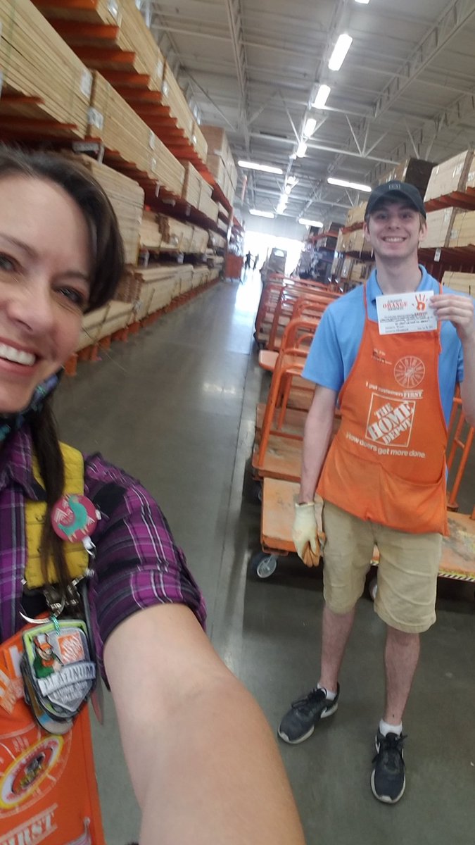 Finn was caught orange handed, wearing gloves and loading safely, while working quickly to catch up in lot when we had no opener! Awesome job Finn and welcome back! #4738Family