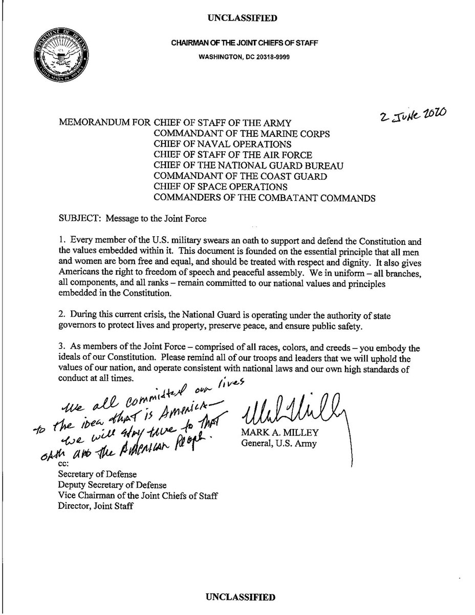 Every member of the US military swears an oath to support and defend the constitution The Constitution’s foundation is that all people are free and equal and should be treated with respect and dignity It also gives Americans the right to freedom of speech and peaceful assembly