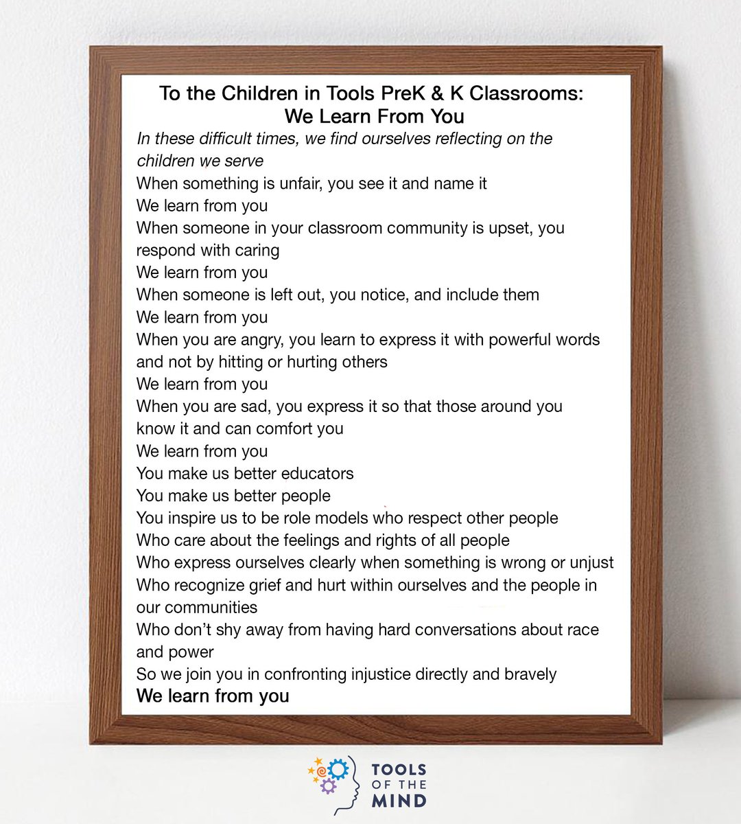 Tools_Mind's tweet image. We share the world&apos;s grief &amp;amp; stand together with our school partners to face systemic racism that impacts Black Americans and people of color. We cannot meet our mission of improving outcomes for all children if we do not radically transform the culture in which we live.
