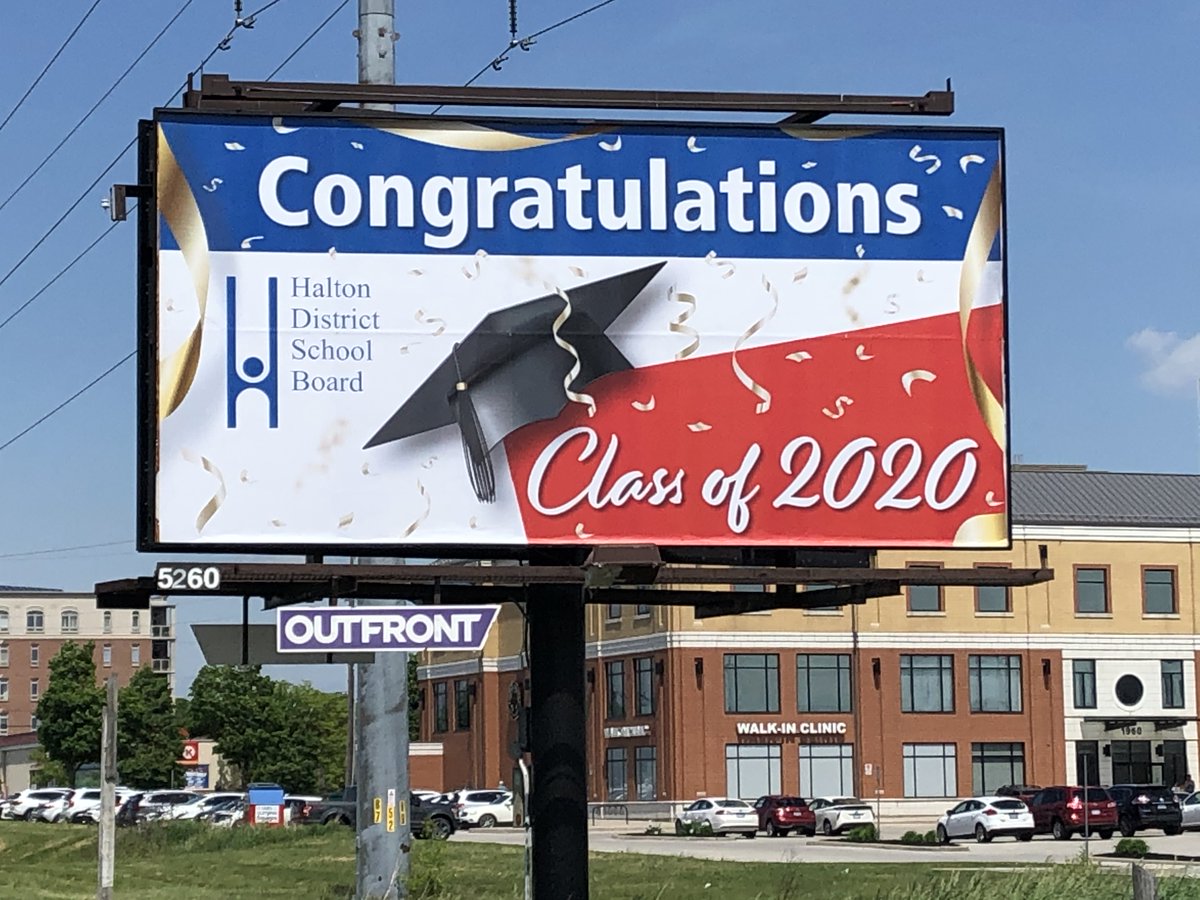 Ta-da! Don't these billboards look brilliant? Just like our <a href="/HaltonDSB/">HDSB</a> 2020 graduates. #HDSBproud