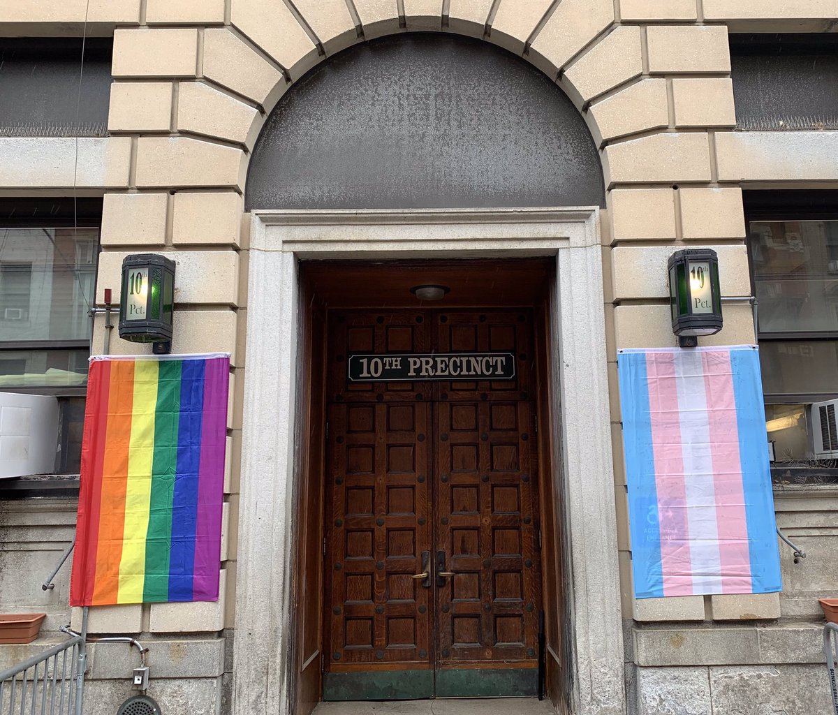 NYPD10Pct's tweet photo. During these challenging times, the 10th Precinct wishes everyone a happy #LGBTQ Pride month. The #NYPD &amp; New York City celebrate diversity - that’s why we will, together, emerge united, stronger &amp; better! #PRIDE2020 #itgetsbetter #loveisfreedom @GayCityNews @NYDailyNews @nypost https://t.co/7qR7DEOjuF