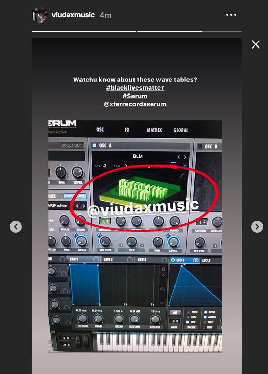 VIUDAXMUSIC's tweet photo. #BlackLivesMatter #blm  
#serum
#wavetable https://t.co/is75dWy5KF