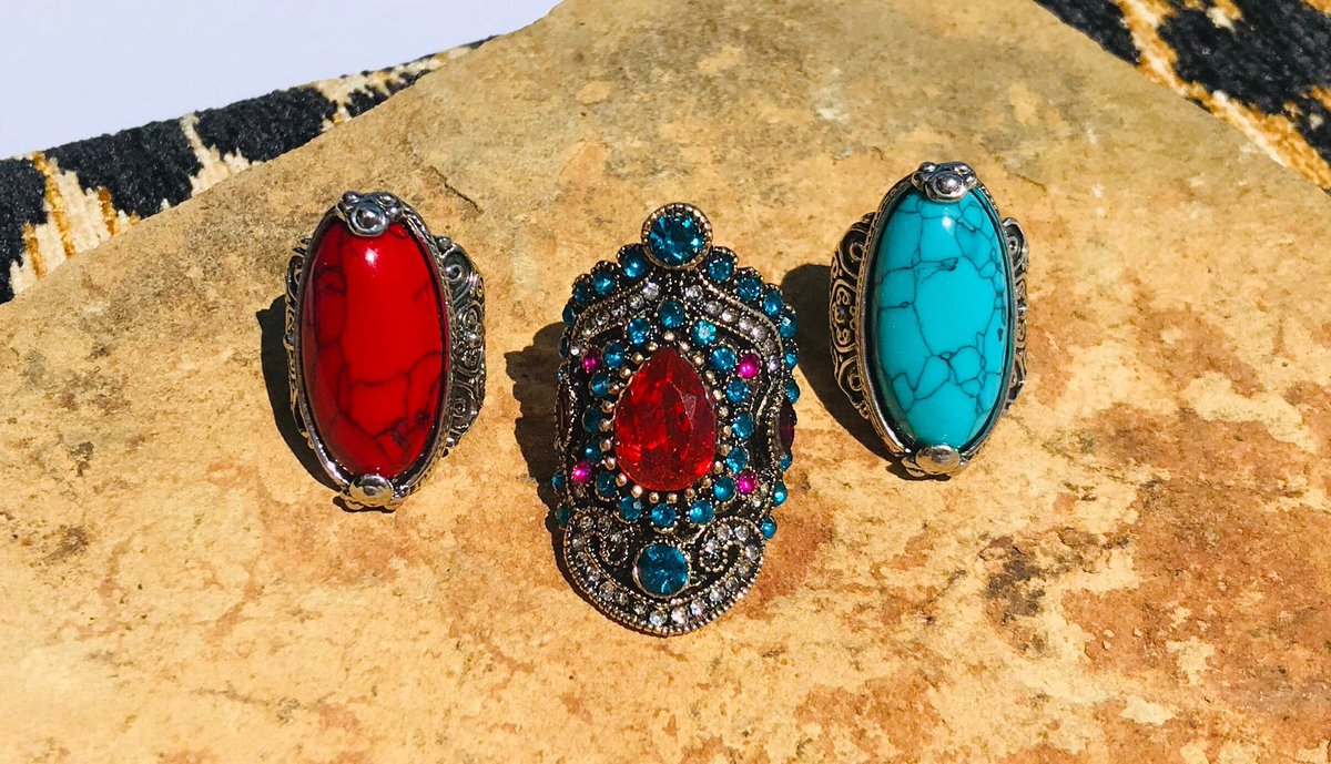 Excited to share this item from my #etsy shop: Perfect statement rings! #birthdaygifts #indianjewelry #ethnicjewelry #westernring #rodeojewelry #westernjewelry #garnetring #rhinestonering #cocktailrings etsy.me/2XVhW2Y