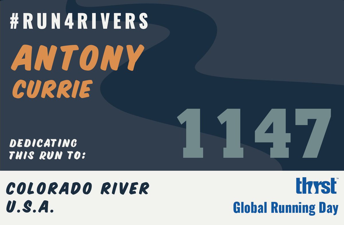 I'm about to #Run4Rivers along the Hudson in NYC, in support of the Colorado out west, while reminiscing about the Thames back in the UK - and plenty of other rivers that sustain us, but that also need our help to be more sustainably used. Great idea, @minaguli! https://t.co/kSrHYvLrqf