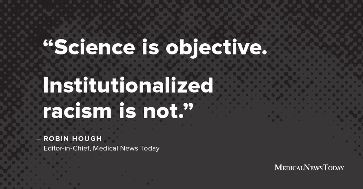 Medical News Today (@mnt) on Twitter photo See the full statement from <a href="/mnt/">Medical News Today</a>'s Editor in Chief, on how we pledge to better support and represent black people and all people of color, here: medicalnewstoday.com/articles/lette…
#BlackLivesMatter See the full statement from <a href="/mnt/">Medical News Today</a>'s Editor in Chief, on how we pledge to better support and represent black people and all people of color, here: medicalnewstoday.com/articles/lette…
#BlackLivesMatter