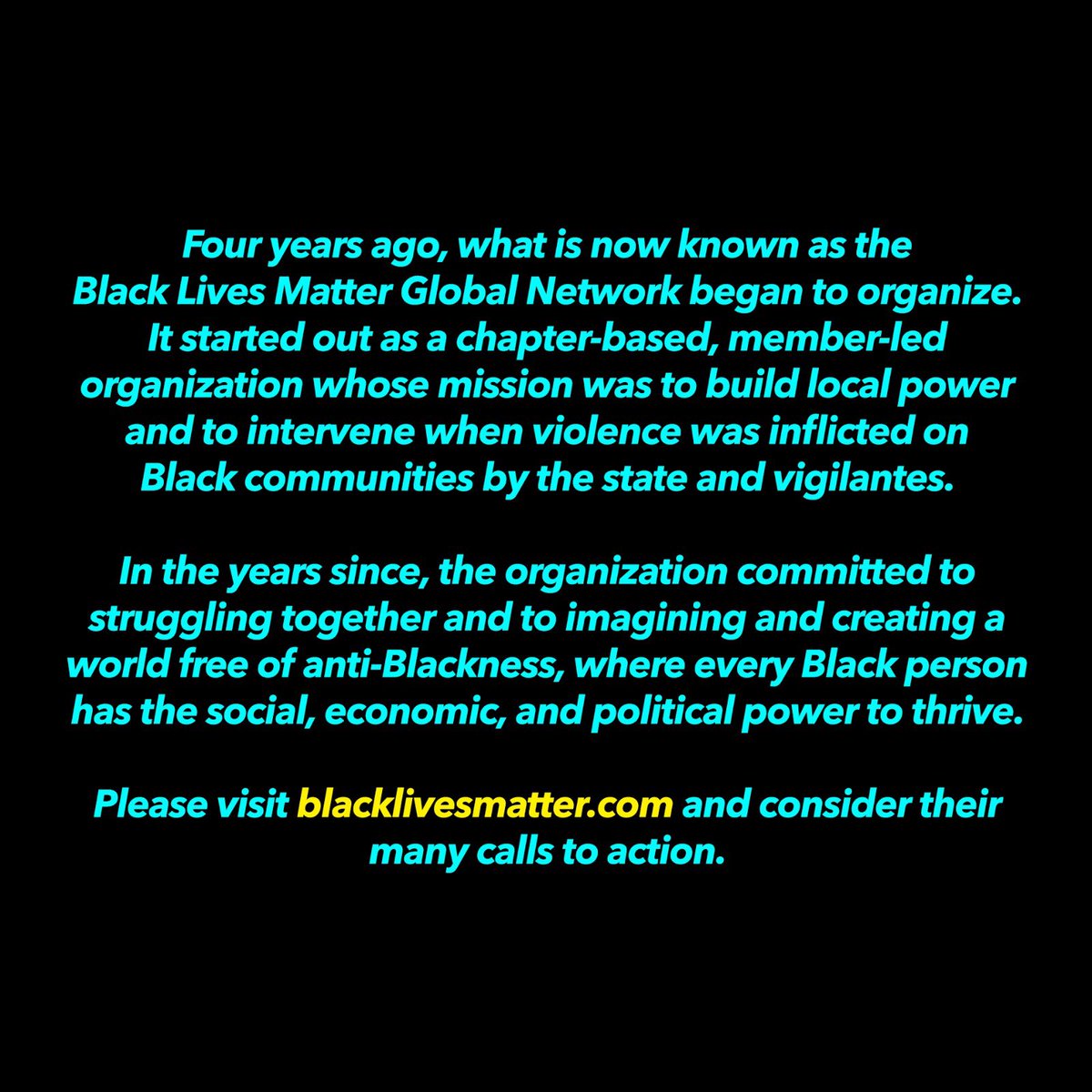 WeavRun's tweet image. Please visit blacklivesmatter.com and consider their many calls to action. #BlackLivesMatter