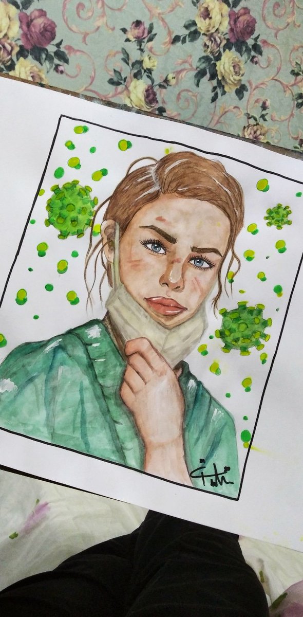 *Karides Hanım doktor çizmeyi de öğrendi🦠👩‍⚕️😷. Biraz da gerçekleri resmedelim dedik🏥
#StayAtHome #hayatevesığar