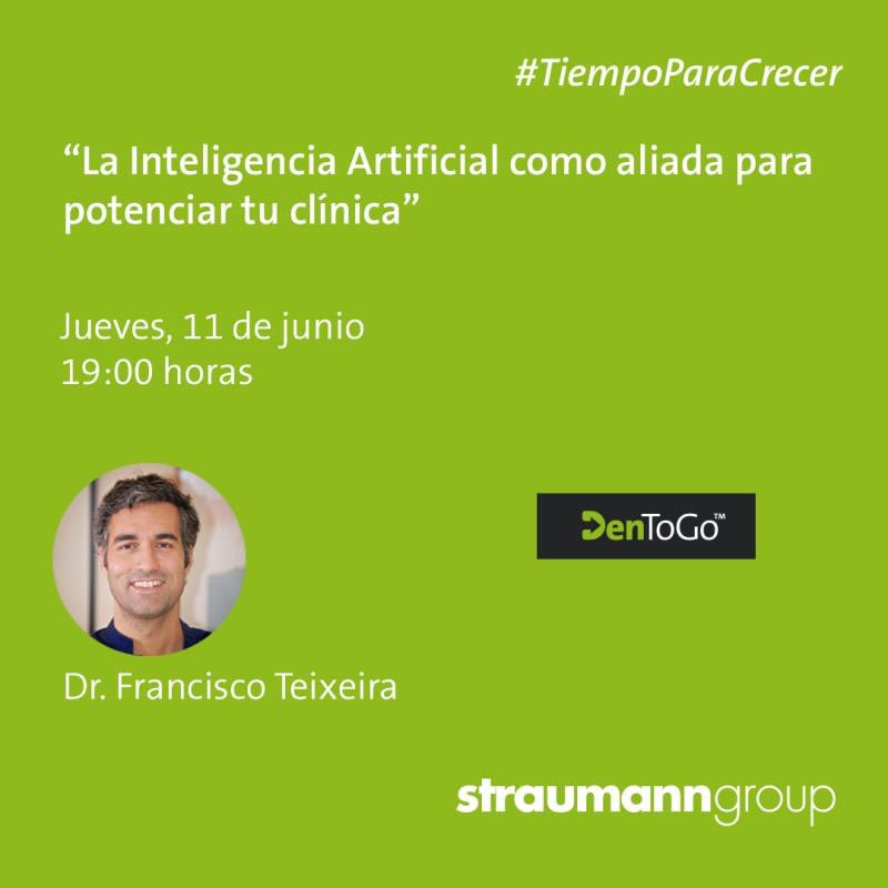 IClearcorrect's tweet image. Nuevo Webinar “*la Inteligencia Artificial como aliada para potenciar tu clínica*” con el Dr. Francisco Teixeira Más información e inscripciones ➡️ register.gotowebinar.com/register/21220…