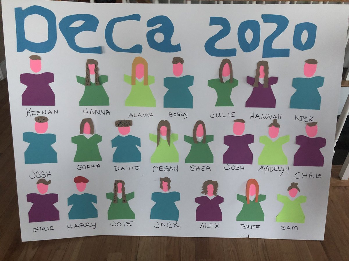 Send off to our fab class of 2020 DECA seniors. Get out there and change the world!  We will miss you all. Best wishes from Mrs. Figlioli, Mr. Racicot and Ms. Schram