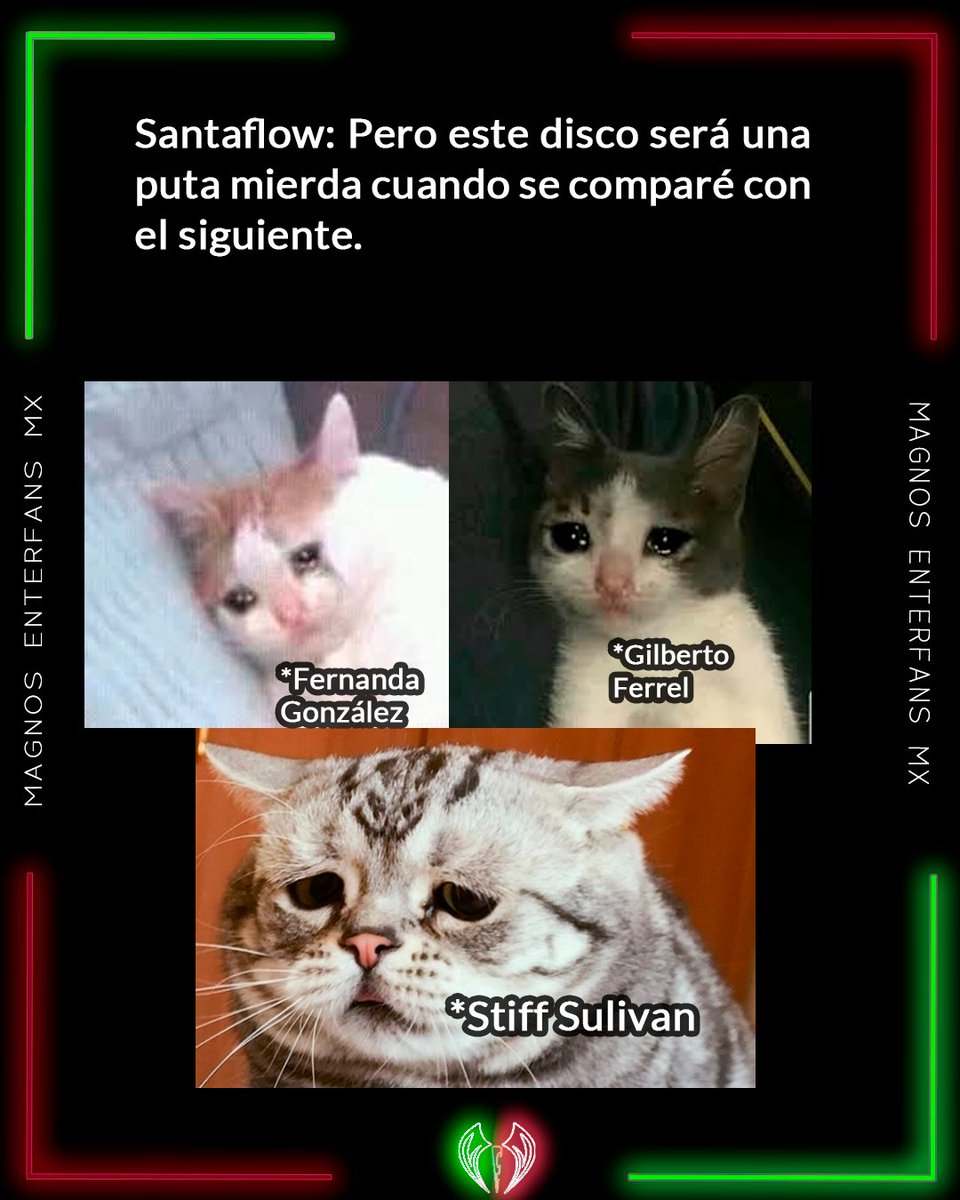 magnosmxoficial's tweet photo. #MemeMagnos :

Oye @Santaflow_fenix , que los chicos detrás del diseño del disco también tienen sentimientos. 😂😂😂

Agradecemos a @Gilberto_ferrel  @mglez_color y @StiffSullivan   por haber hecho de "Baladas en Mi menor" una experiencia audiovisual inolvidable. Buen trabajo. https://t.co/bCe7j50xoA